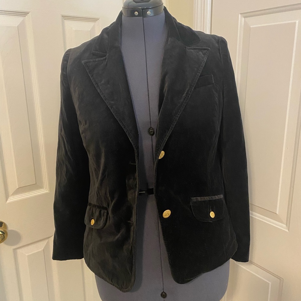 Velvet Blazer with Front Pockets - Picture 10 of 11